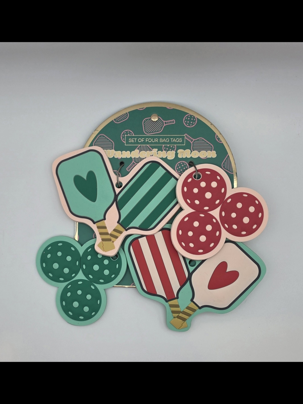 Pickleball Paddle & Ball Luggage Tags